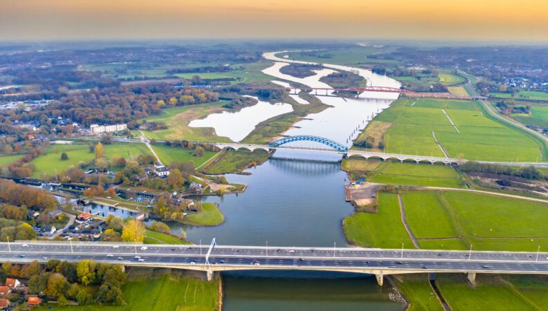 Der Fluss IJssel bei Zwolle